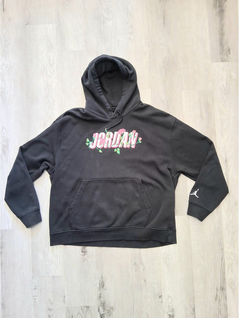 Nike Jordan Men's XL Black w/Roses Sorry For Your Loss Tour Hoodie Sweatshirt
